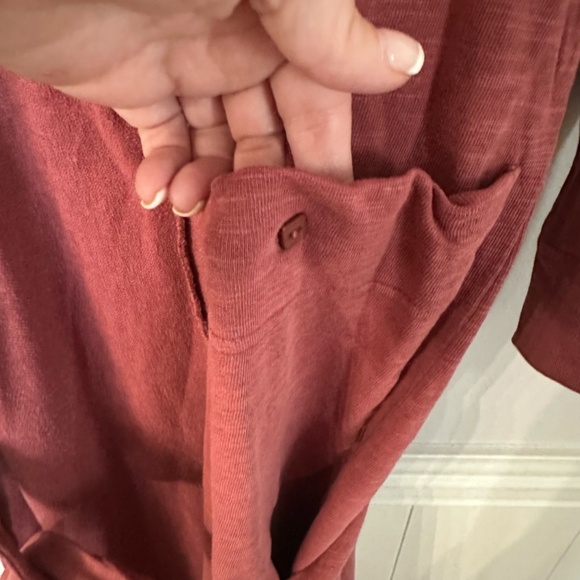 Free People Intimately Womens Long Sleeve Wrap Duster Cardigan in Wine Sz XS NWT - Picture 5 of 8